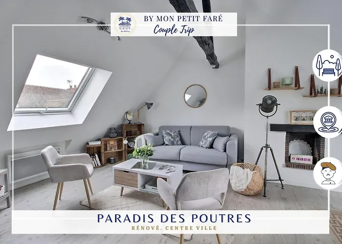 Au Paradis des poutres - Rénové - centre-ville - 2-4 pers